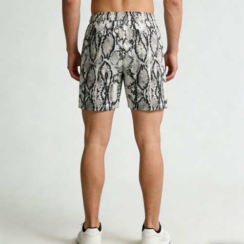 Men's DTG Print Snakeskin Drawstring Shorts | Breathable Streetwear | Custom Streetwear Manufacturer