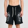 Men's Spray Dye Screen Print Flame Graphic Shorts | Quick Dry | Casual Streetwear | Custom Streetwear