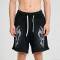 Men's Spray Dye Screen Print Flame Graphic Shorts | Quick Dry | Casual Streetwear | Custom Streetwear