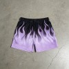 Men's Full-Coverage Sublimation Print Flame Shorts | Quick-Dry Mesh Fabric | Casual Streetwear | Clothing Manufacturer