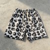 Men's DTG Print Leopard Print Drawstring Shorts | Cotton Blend | Casual Streetwear | Custom Streetwear
