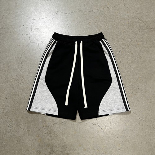 Men's Color Block Stripe Drawstring Shorts | Cotton Blend | Casual Streetwear | Clothing Manufacturer