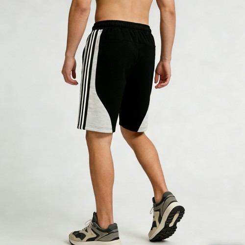 Men's Color Block Stripe Drawstring Shorts | Cotton Blend | Casual Streetwear | Clothing Manufacturer