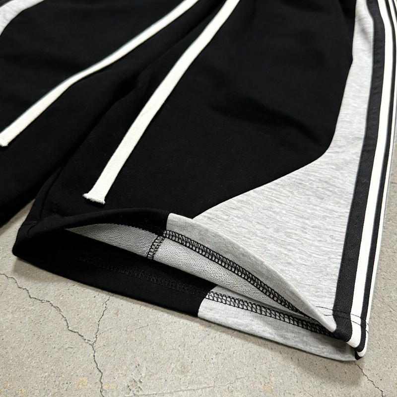 Men's Color Block Stripe Drawstring Shorts
