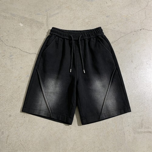 Men's Sun Faded Shorts | 100% Cotton Blend | Elastic Waistband | Gym Daily Wear | Clothing Manufacturer