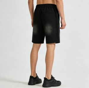 Men's Sun Faded Shorts | 100% Cotton Blend | Elastic Waistband | Gym Daily Wear | Clothing Manufacturer