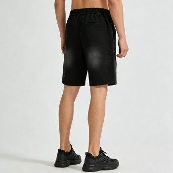 Men's Sun Faded Shorts | 100% Cotton Blend | Elastic Waistband | Gym Daily Wear | Clothing Manufacturer