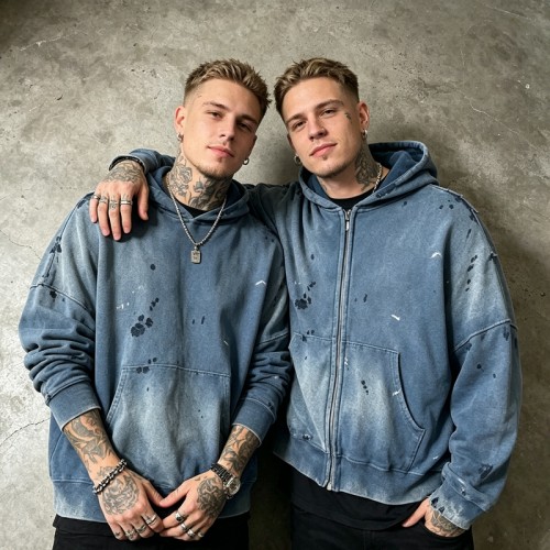 Washed Distressed Ink-splatter print Zip Hoodie | Vintage Streetwear | Custom Streetwear Manufacturer