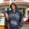 Sun Faded Rhinestone Applique Hoodie | Distressed Washed | 100% Cotton | Custom Streetwear Manufacturer
