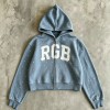 Washed Vintage Rhinestone Oversized Hoodie | Raw Edge Applique Embroidery | 100% Cotton | Custom Streetwear
