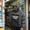 Washed Vintage Balaclava Hoodie | Raw Edge Applique Embroidery | Cotton Blend | Custom Streetwear