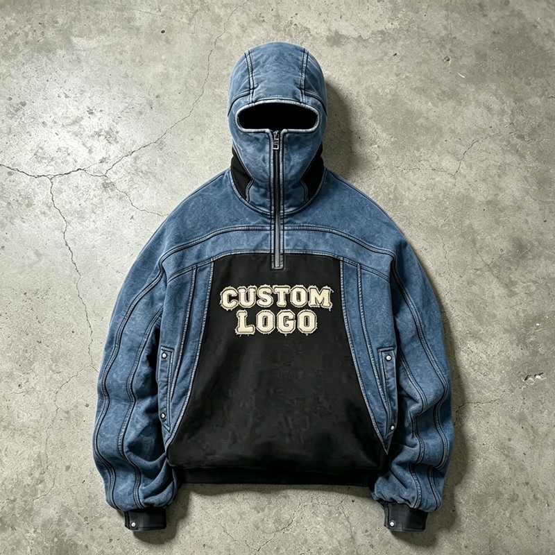 Washed Vintage Balaclava Hoodie