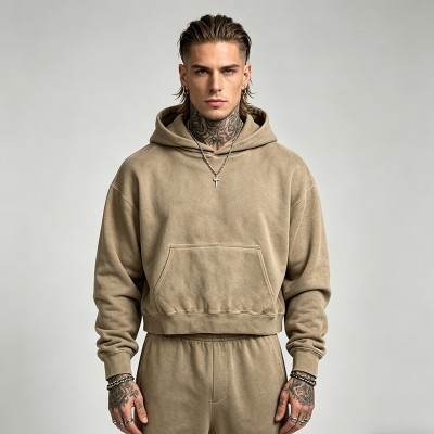 Men's Washed Vintage Oversized Hoodie | Heavyweight Cotton | Custom Streetwear Manufacturer