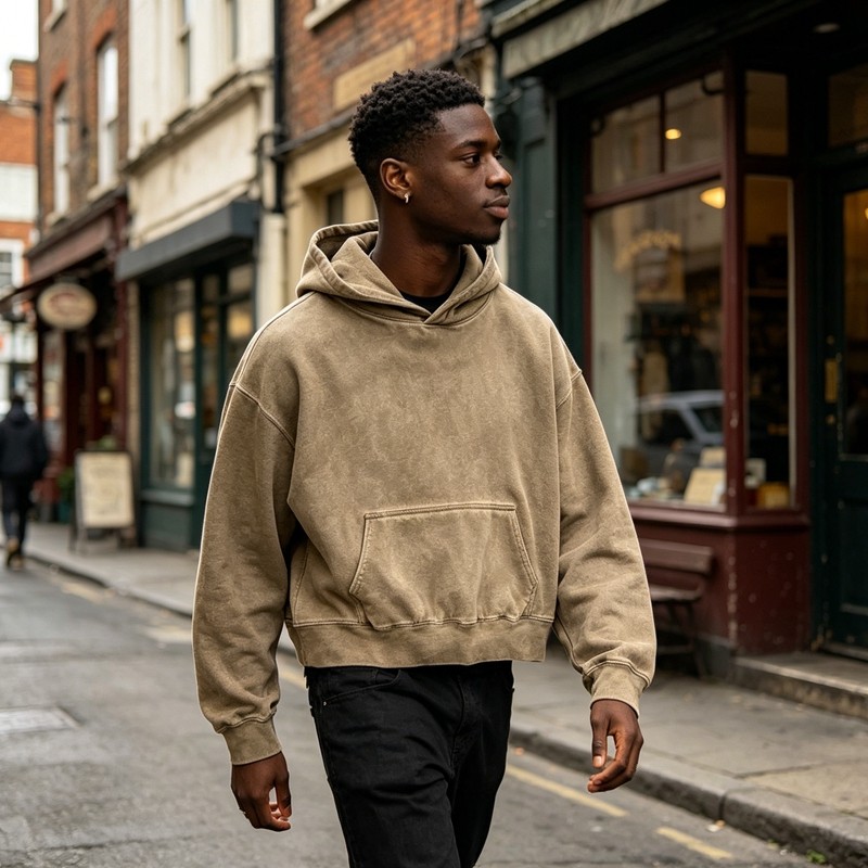 Men's Washed Vintage Oversized Hoodie