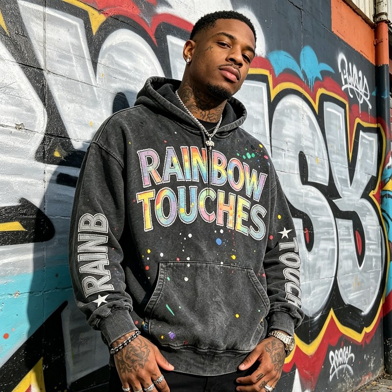 Heavy Enzyme Washed Distressed Zip Up Hoodie