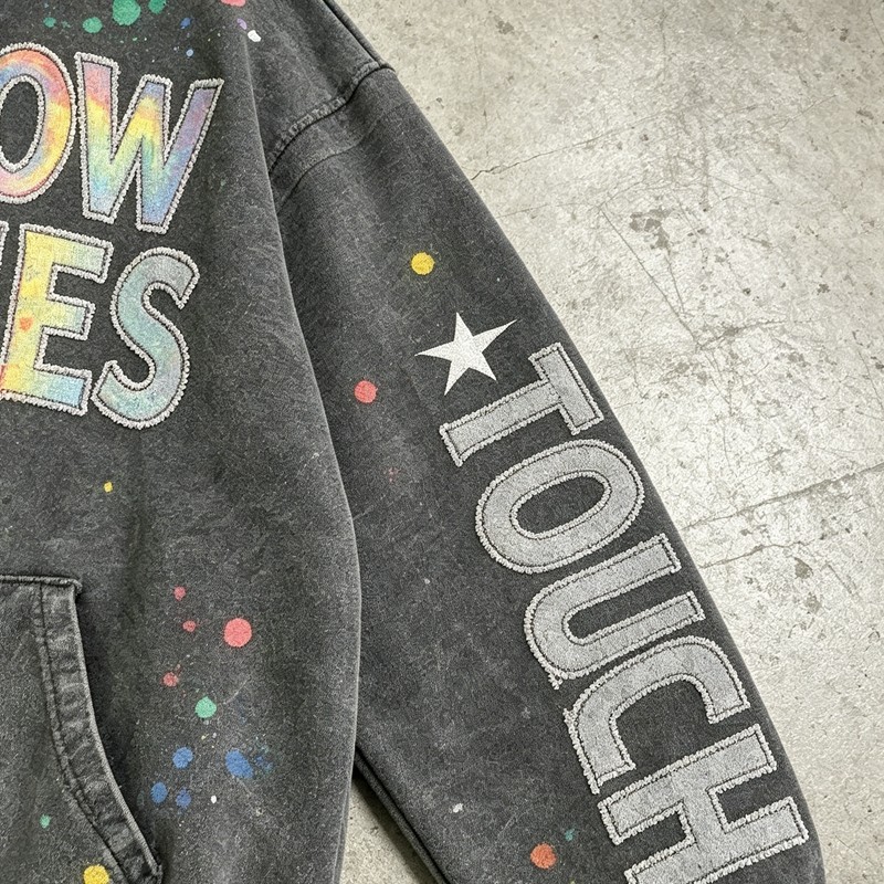 Heavy Enzyme Washed Distressed Zip Up Hoodie