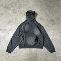 Sun Faded Washed Cutout Hoodie | Cotton Blend | Casual Streetwear | Custom Streetwear Manufacturer
