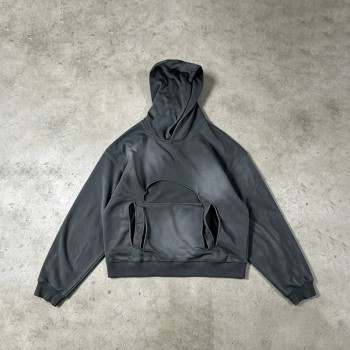 Sun Faded Washed Cutout Hoodie | Cotton Blend | Casual Streetwear | Custom Streetwear Manufacturer