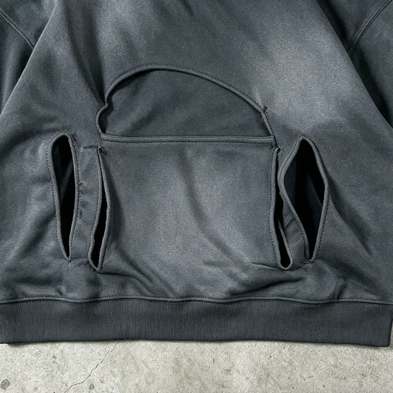 Sun Faded Washed Cutout Hoodie