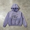 Vintage Washed Sun Faded DTG Print Hoodie | Raw Edge Applique Embroidery | 100% Cotton | Custom Streetwear Manufacturer
