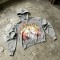 Men's DTG Print Rhinestone Hoodie | Distressed Washed and Ripped | 100% Cotton | Custom Streetwear
