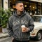 Vintage Washed Rhinestone Embroidered Zip Hoodie | 100% Cotton | Custom Streetwear Manufacturer