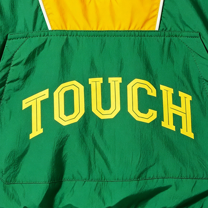 Screen Printing Patchwork Windbreaker Jacket