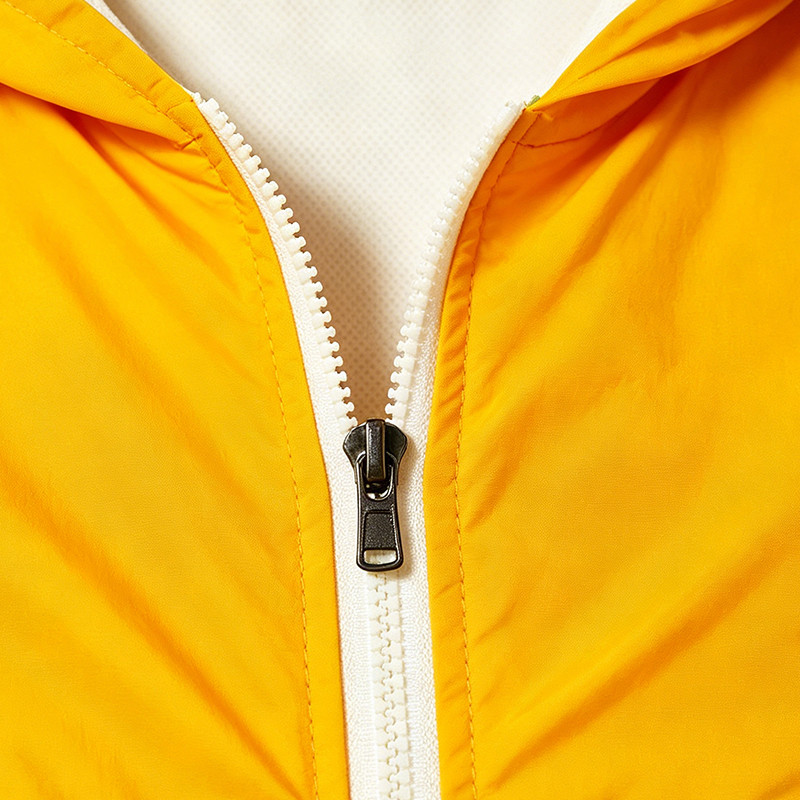 Screen Printing Patchwork Windbreaker Jacket