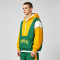Screen Printing Patchwork Windbreaker Jacket | Water-Resistant Nylon | Quarter-Zip Hooded | OEM Streetwear