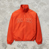 Orange Quarter-Zip Windbreaker with Applique | Water-Resistant Nylon | Casual Windbreaker | Streetwear Manufacturer