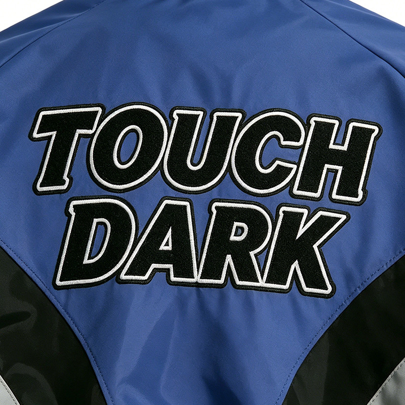 Men's Applique Patchwork Quarter-Zip Windbreaker