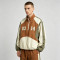 Patchwork Applique Quarter-Zip Streetwear Jacket | Water Resistant Polyester | Color Block | Custom Streetwear
