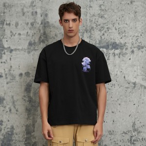Heat Transfer Printing Rose Graphic T-Shirt | Oversized Fit | Casual Streetwear | Custom Streetwear Manufacturer