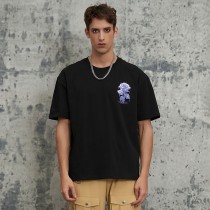 Heat Transfer Printing Rose Graphic T-Shirt | Oversized Fit | Casual Streetwear | Custom Streetwear Manufacturer