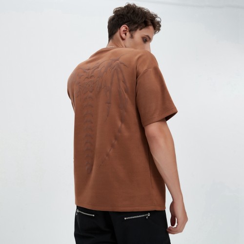 Puff Print Dark Graphic Oversized Tee | Soft Suede Fabric | Breathable Crew Neck | Custom Streetwear