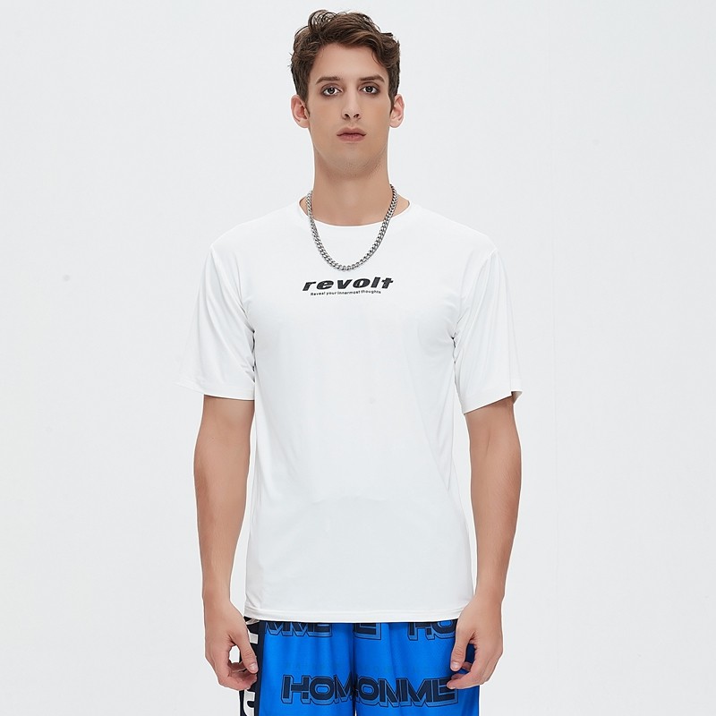 Letter Print 150g Ice Feel T-Shirt