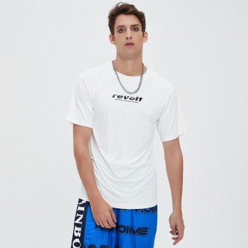 Letter Print 150g Ice Feel T-Shirt | Ultra-Thin, Quick-Dry Fabric | Casual Streetwear | OEM Streetwear