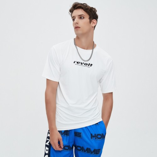 Letter Print 150g Ice Feel T-Shirt | Ultra-Thin, Quick-Dry Fabric | Casual Streetwear | OEM Streetwear