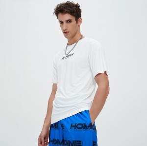 Letter Print 150g Ice Feel T-Shirt | Ultra-Thin, Quick-Dry Fabric | Casual Streetwear | OEM Streetwear