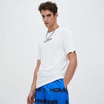 Letter Print 150g Ice Feel T-Shirt | Ultra-Thin, Quick-Dry Fabric | Casual Streetwear | OEM Streetwear