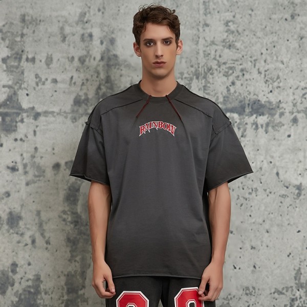 Sun Dried Embroidery Oversized T-Shirt | Heavy Cotton | Daily Wear | Custom Streetwear Manufacturer