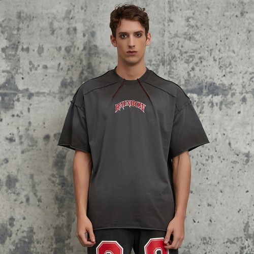 Sun Dried Embroidery Oversized T-Shirt | Heavy Cotton | Daily Wear | Custom Streetwear Manufacturer