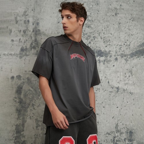 Sun Dried Embroidery Oversized T-Shirt | Heavy Cotton | Daily Wear | Custom Streetwear Manufacturer
