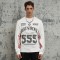 Dip Dye Ink Print Long Sleeve Tee | 100% Cotton | Racing Style Streetwear | Clothing Manufacturer