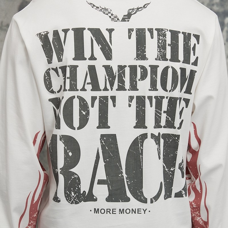 Dip Dye Ink Print Long Sleeve Tee