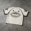 DTG Print and Embroidered Patch Soccer Jersey T-Shirt | 100% Polyester | Custom Streetwear