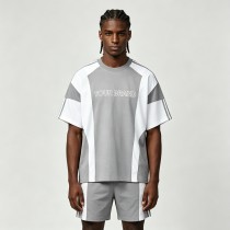 Color Block T-shirt with Rubber Print | Casual Sport | Daily Wear | Custom Streetwear Manufacturer