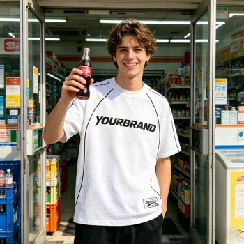 Silk Screen Printed Soccer Jersey T-Shirt | 100% Cotton | Casual Streetwear | OEM Streetwear