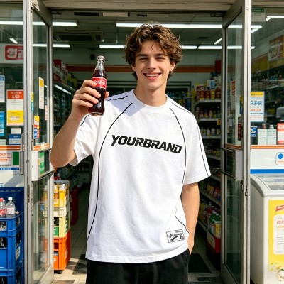 Silk Screen Printed Soccer Jersey T-Shirt | 100% Cotton | Casual Streetwear | OEM Streetwear