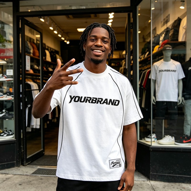 Silk Screen Printed Soccer Jersey T-Shirt